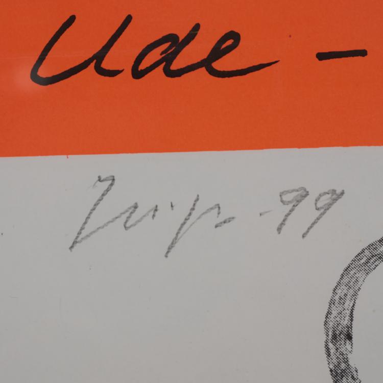 Bild 2 zu Objekt, Plakat 'Ude Bleibt OB - Rot f&uuml;r Christian Ude', 1999, Rupprecht Geiger, 175D 740