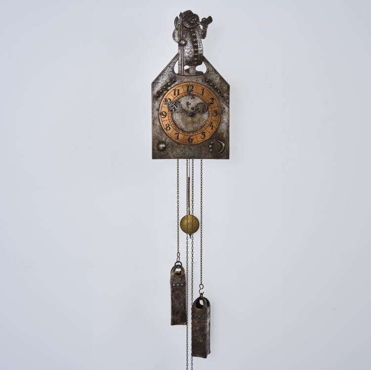 Hauptbild zu Objekt, Wall clock, before 1903, Ignatius Taschner, Steinicken & Lohr, M&uuml;nchen, 174A 328