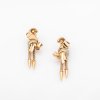 Historic cocktail style earrings with single cut diamonds