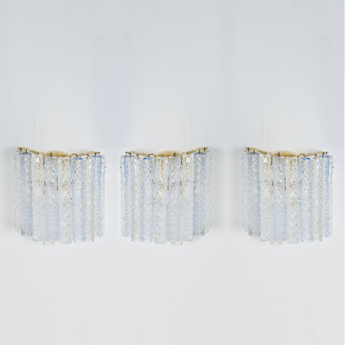 Three wall lights 'Corteccia', c. 1960
