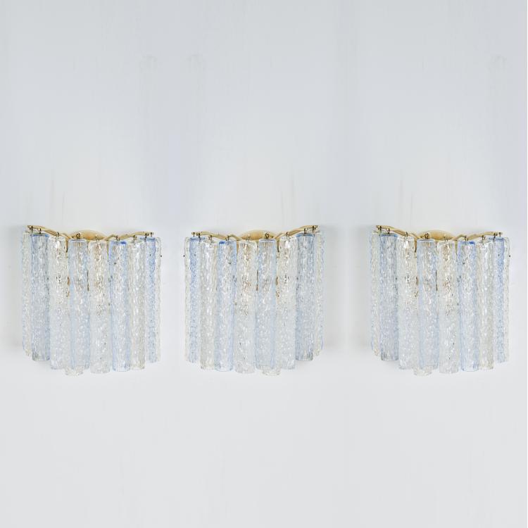 Hauptbild zu Objekt, Three wall lights 'Corteccia', c. 1960, Toni Zuccheri, Venini & C., Murano, 174B 646