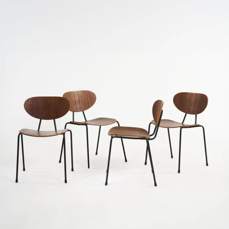 Hauptbild zu Objekt, Four '145' chairs, 1954 (design), Kurt Nordstr&ouml;m, Knoll International, New York, 175A 28