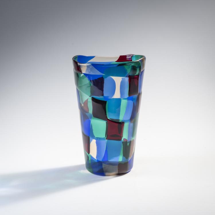 Bild 1 zu Objekt, 'Pezzato' vase, c. 1951, Fulvio Bianconi, Venini & C., Murano, 175C 543