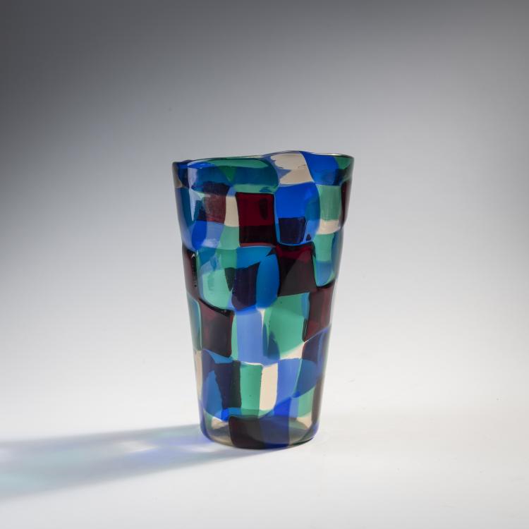 Bild 2 zu Objekt, 'Pezzato' vase, c. 1951, Fulvio Bianconi, Venini & C., Murano, 175C 543
