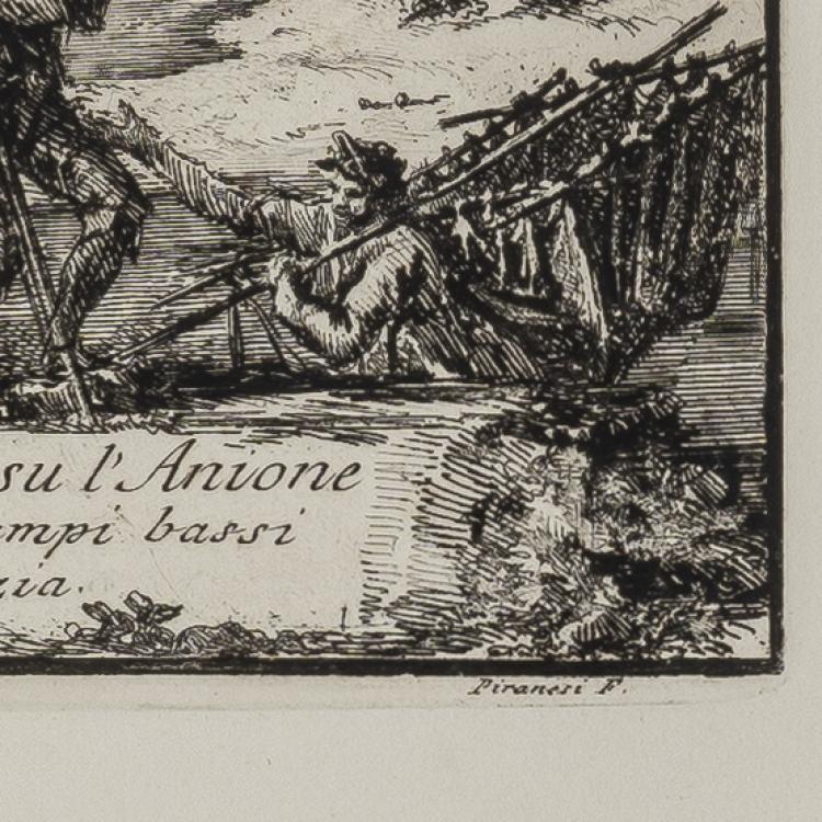Bild 2 zu Objekt, 'Veduta dell'Arco di Costantino...' (1760) and 'Veduta del Ponte Lugano su l'Anione...', (1763) (printed later), Giovanni Battista Piranesi, 175D 660