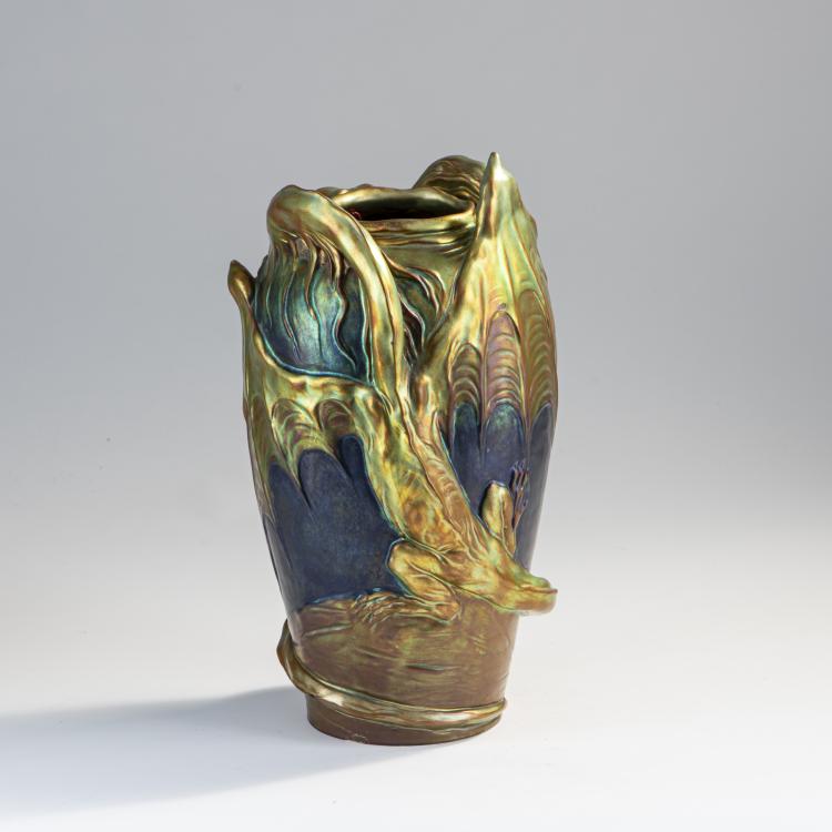 Bild 1 zu Objekt, Vase mit Drache, um 1901, Vilmos Zsolnay, Zsolnay, P&eacute;cs, 174A 403