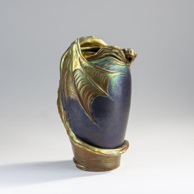 Bild 3 zu Objekt, Vase mit Drache, um 1901, Vilmos Zsolnay, Zsolnay, P&eacute;cs, 174A 403