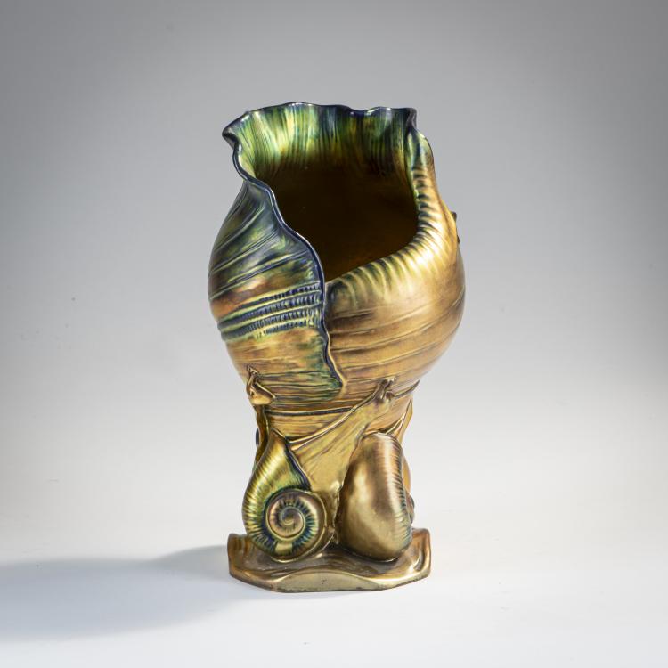 Bild 3 zu Objekt, Vase mit Schnecken, um 1902, Vilmos Zsolnay, Zsolnay, P&eacute;cs, 174A 404