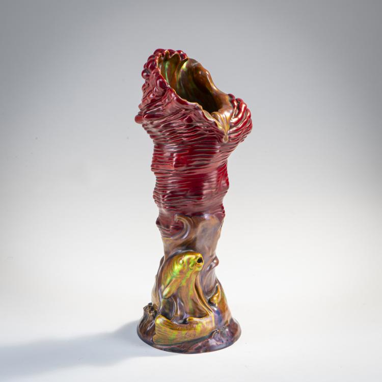 Bild 3 zu Objekt, Vase mit Fischen, um 1902, Vilmos Zsolnay, Zsolnay, P&eacute;cs, 174A 405