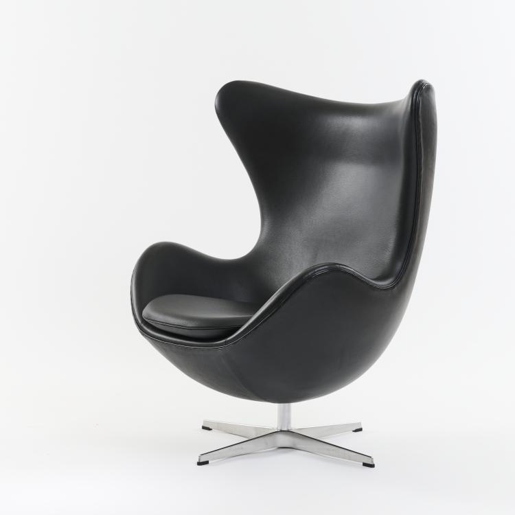 Hauptbild zu Objekt, 'Egg chair', 1957 (design), Arne Jacobsen, Hansen, Fritz, V&auml;ssinger&oslash;d, 175B 225