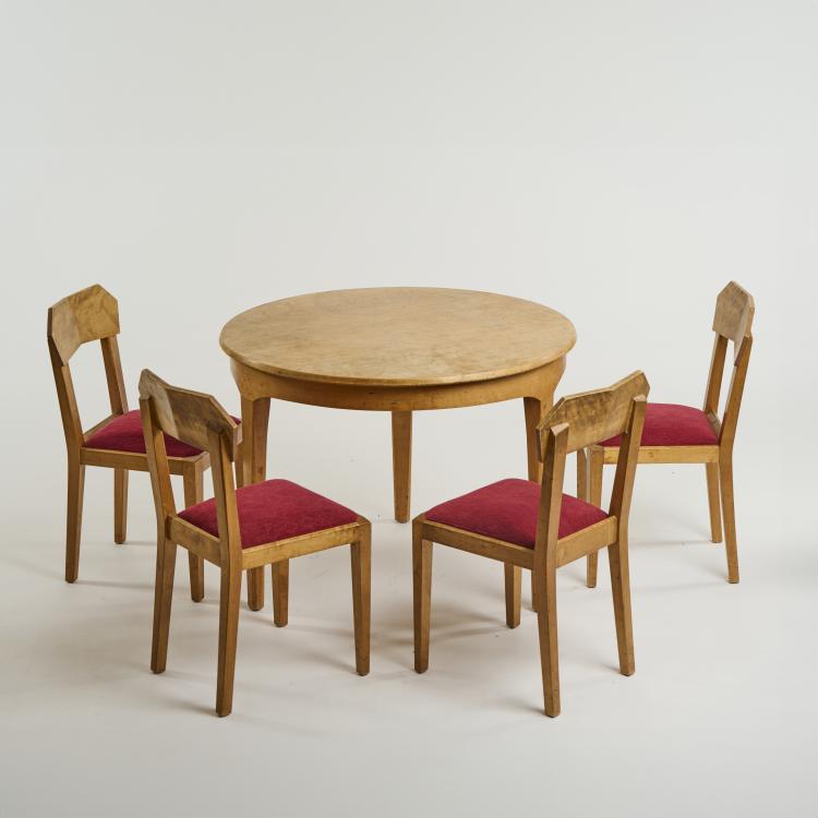 Bild 4 zu Objekt, Four anthroposophical chairs and a table, 1934, Siegfried P&uuml;tz, P&uuml;tz, Siegfried, Calw, 176B 80