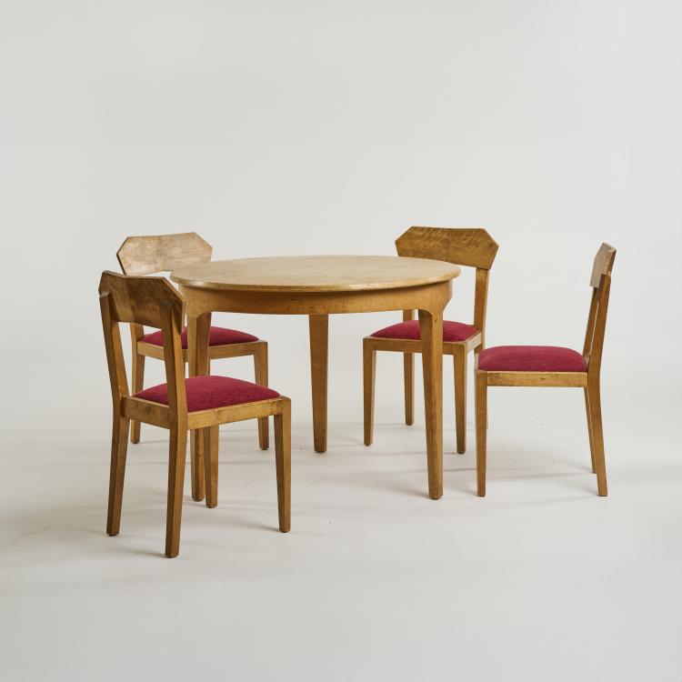 Bild 5 zu Objekt, Four anthroposophical chairs and a table, 1934, Siegfried P&uuml;tz, P&uuml;tz, Siegfried, Calw, 176B 80