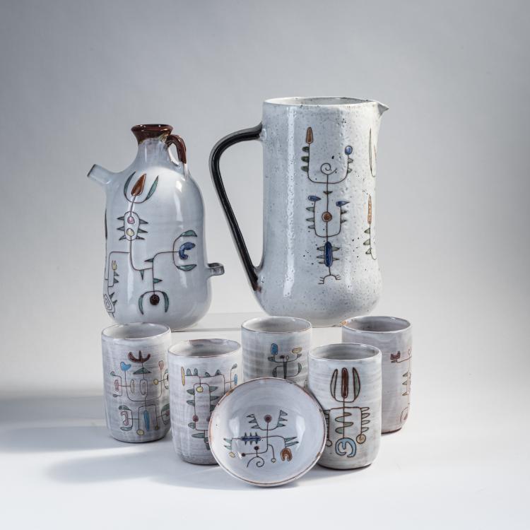 Bild 1 zu Objekt, Achtteiliges Getr&auml;nkeset, um 1950, Jean Rivier, Rivier, Jean, 175B 134