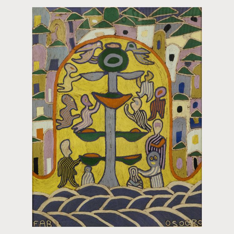 Hauptbild zu Objekt, 2 textile pictures, probably 1980s, Adebisi Fabunmi (FAB), 175D 706