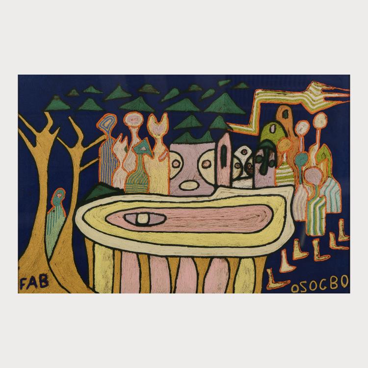 Bild 4 zu Objekt, 2 textile pictures, probably 1980s, Adebisi Fabunmi (FAB), 175D 706