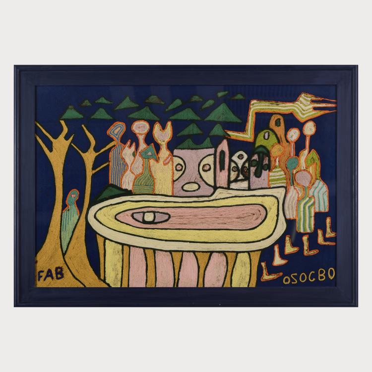 Bild 5 zu Objekt, 2 textile pictures, probably 1980s, Adebisi Fabunmi (FAB), 175D 706