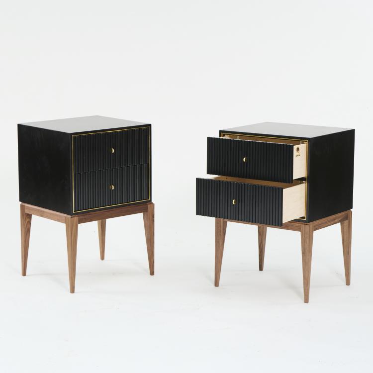 Bild 1 zu Objekt, Two bedside tables, 2022 (design), Attila Suta, Attila Suta AB, T&auml;by, 175B 420