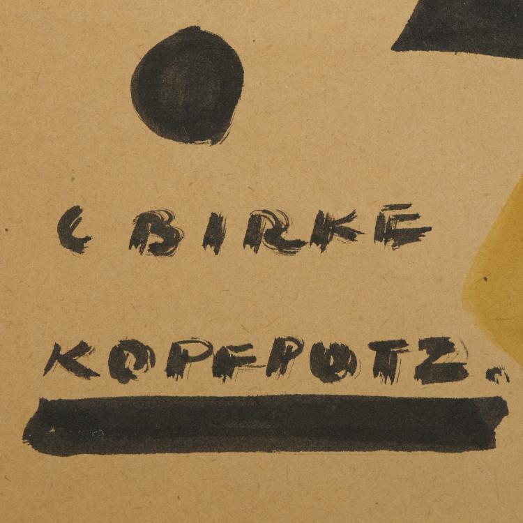Bild 2 zu Objekt, 'Pendelm&auml;nnchen mit Musikkasten' und 'Kopfputz', around 1925, Camilla Birke, 175D 692