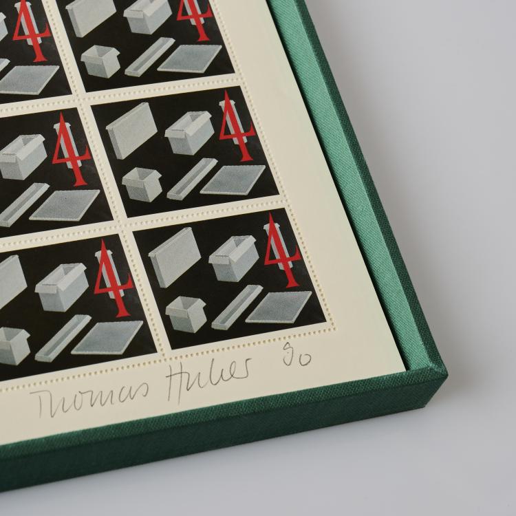 Bild 2 zu Objekt, Portfolio '10 Postwertzeichen zur Versendung von Bildern', 1990, Thomas Huber, Galerie Akinci, Amsterdam/Galerie Magers, Bonn, 175D 747