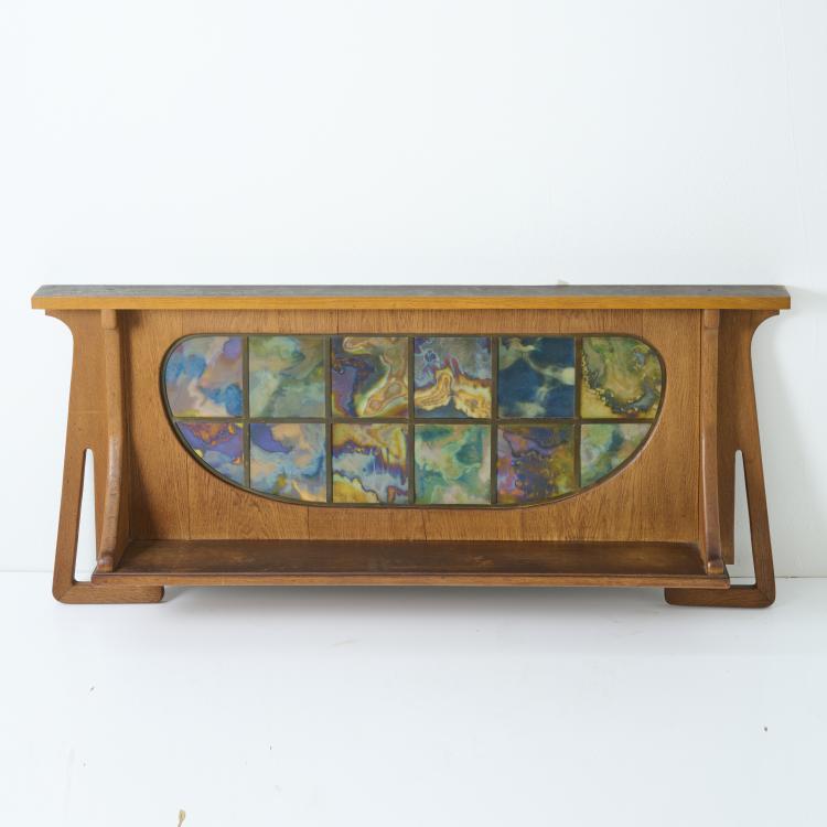 Hauptbild zu Objekt, Tile shelf, c. 1900, Vilmos Zsolnay, Zsolnay, P&eacute;cs, 176C 572