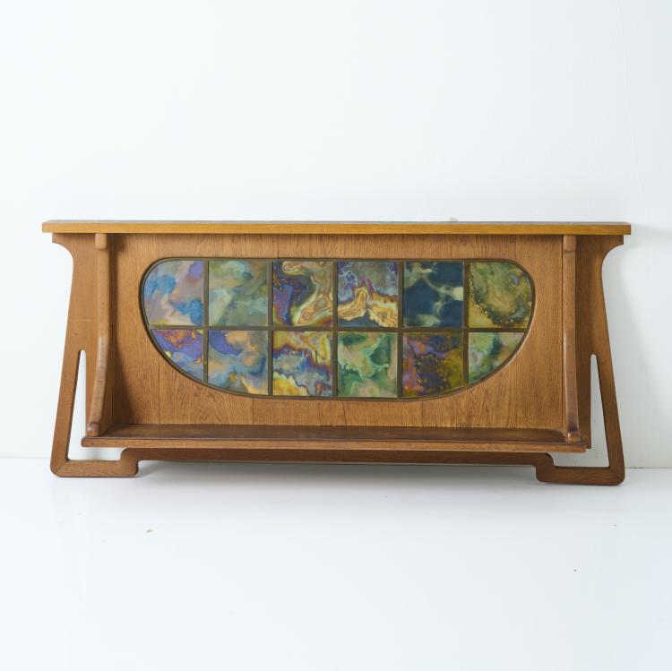 Bild 1 zu Objekt, Tile shelf, c. 1900, Vilmos Zsolnay, Zsolnay, P&eacute;cs, 176C 572