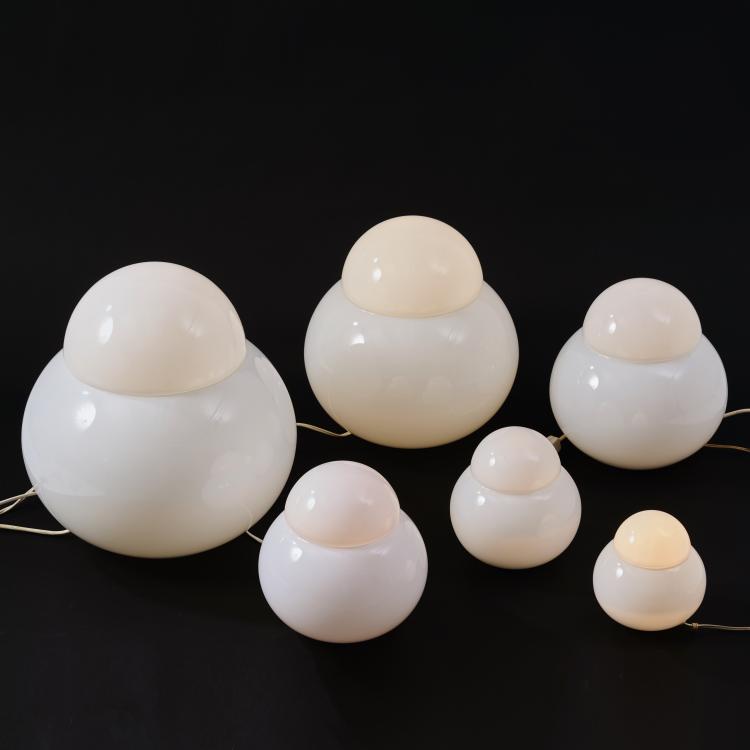 Hauptbild zu Objekt, Six 'Daruma' table lights, 1966 (design), Sergio Asti, Candle, Mailand / Milan, 175B 290