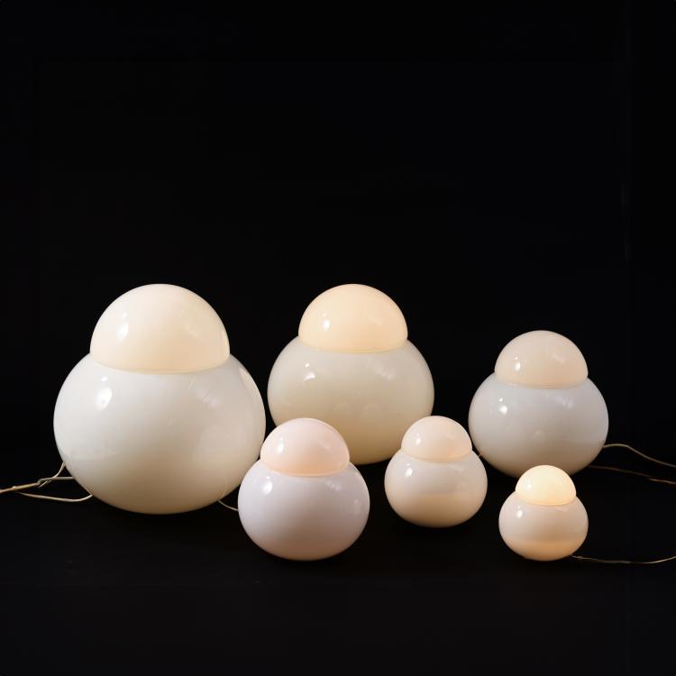 Bild 1 zu Objekt, Six 'Daruma' table lights, 1966 (design), Sergio Asti, Candle, Mailand / Milan, 175B 290