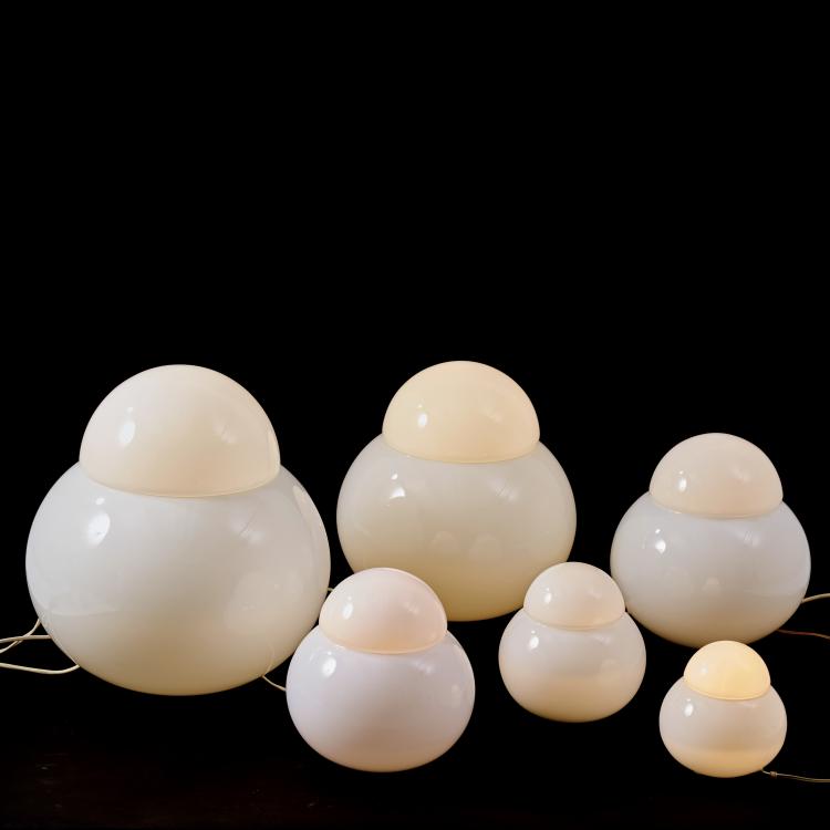 Bild 2 zu Objekt, Six 'Daruma' table lights, 1966 (design), Sergio Asti, Candle, Mailand / Milan, 175B 290
