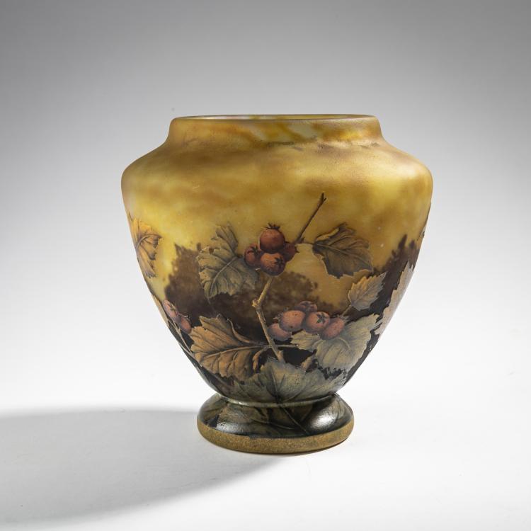Bild 3 zu Objekt, Gro&szlig;e Fu&szlig;vase 'Pommes d'api', 1905-10, Daum Fr&egrave;res, Nancy, 176C 374