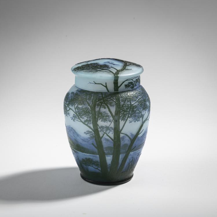 Hauptbild zu Objekt, Dose 'Paysage', 1915-20, Camille Tutr&eacute; de Varreux, Tutr&eacute; de Varreux, Camille, Cristallerie de Pantin, 176C 470