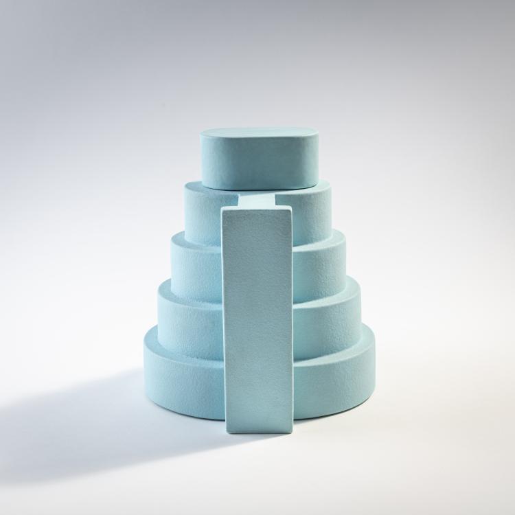 Bild 1 zu Objekt, Teekanne 'Lapislazzuli' aus der Serie 'Indian Memories', 1972 (Entwurf), Ettore Sottsass, Sarri, Alessio, Sesto Fiorentino; Anthologie Quartett, Bad Essen, 175B 142