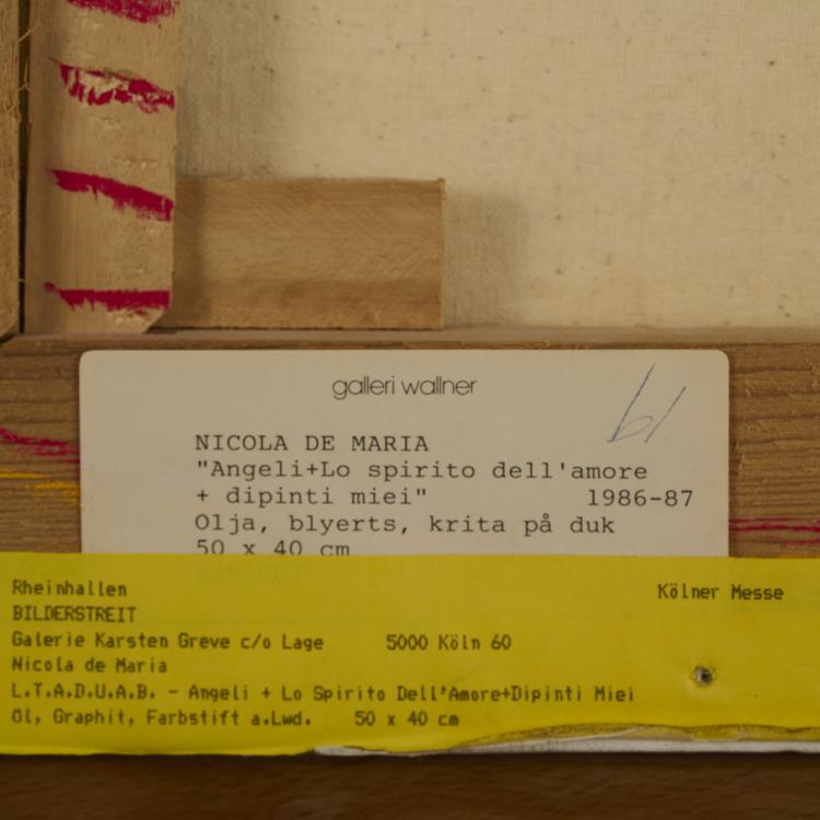 Bild 3 zu Objekt, 'L.T.A.D.U.A.B. ANGELI + LO SPIRITO DELL'AMORE + DIPINTI MIEI', 1986-87, Nicola De Maria, 175D 729