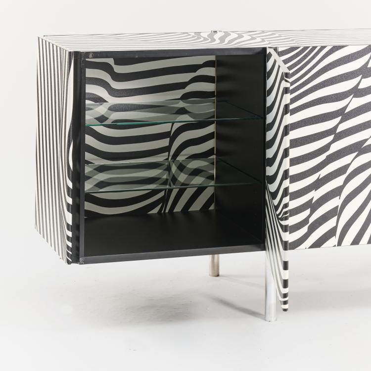 Bild 2 zu Objekt, 'Amor Stripe - Wogg 12 - Zebra' sideboard, 1988 (design), Trix Haussmann,Robert Haussmann, Wogg, Zumikon, Schweiz, 175B 396