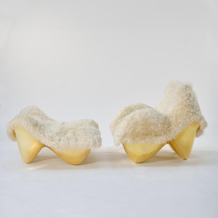 Bild 1 zu Objekt, 'The Duchess' armchair with ottoman, 2007 (design), Greg Lynn, Vitra, Birsfelden, 175B 433