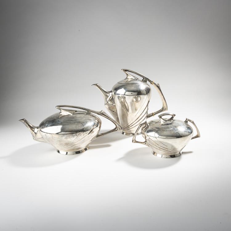 Hauptbild zu Objekt, Three-piece coffee and tea service, 1903/04, Koch & Bergfeld, Bremen, 176C 719
