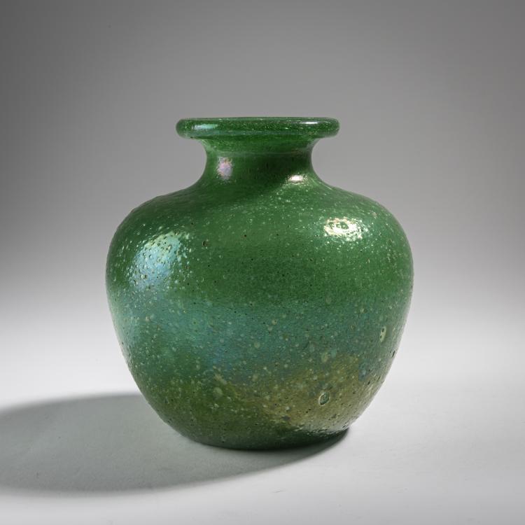 Hauptbild zu Objekt, Vase 'Pulegoso', um 1928, Napoleone Martinuzzi,Vittorio Zecchin, Venini & C., Murano, 177B 491