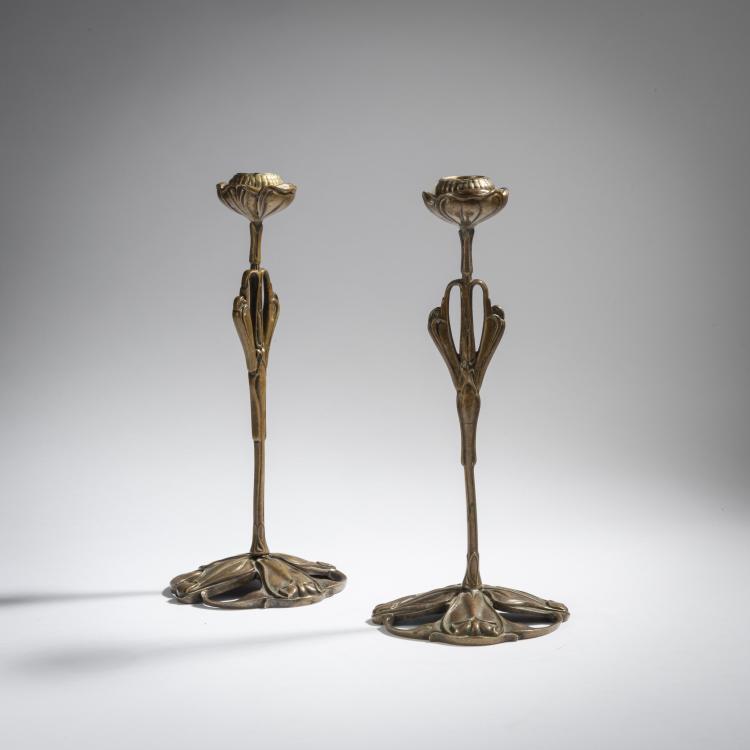 Bild 2 zu Objekt, Two candlesticks, c. 1905, Georges de Feure, Bing, Siegfried; Art Nouveau, 176C 508