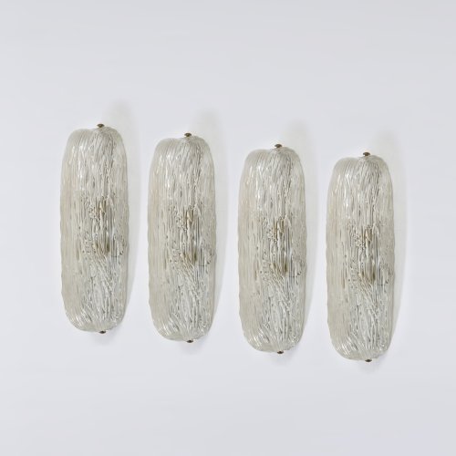 Four 'Bambù' wall lights, 1950s