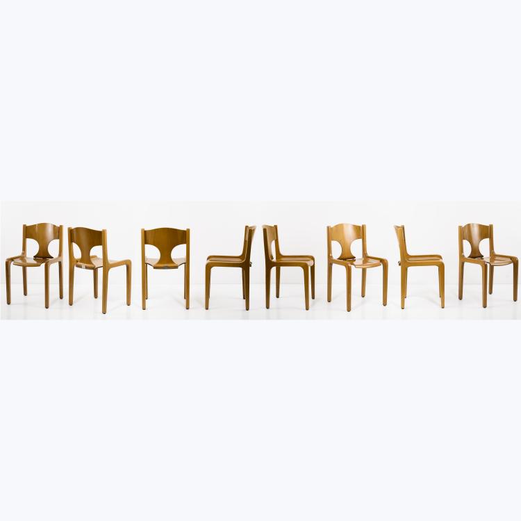 Hauptbild zu Objekt, Eight chairs, 1968 (design), Augusto Savini, Pozzi, Mariano Comense, 175B 296