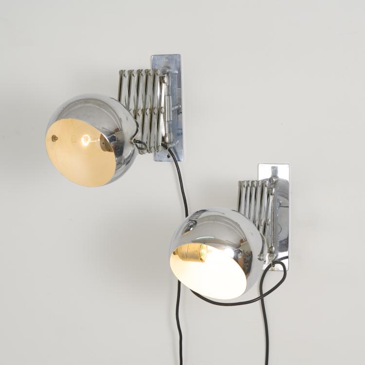 Bild 1 zu Objekt, Two 'Scissor' wall lights, 1968 (design), Doroth&eacute;e Becker,Ingo Maurer, Design M, Maurer, Ingo, M&uuml;nchen, 175B 245