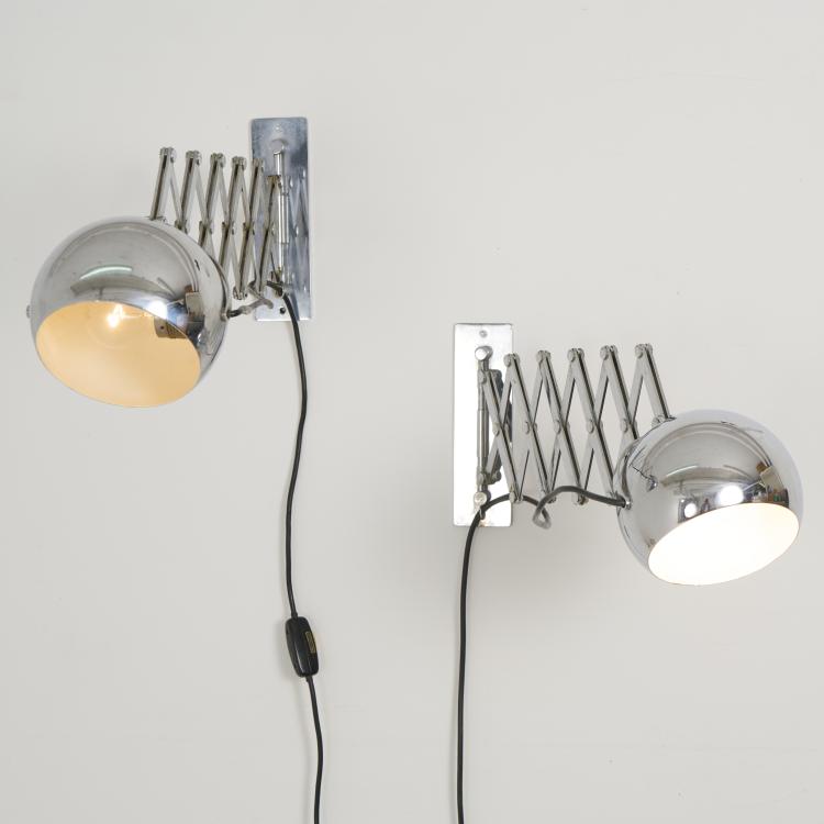 Bild 2 zu Objekt, Two 'Scissor' wall lights, 1968 (design), Doroth&eacute;e Becker,Ingo Maurer, Design M, Maurer, Ingo, M&uuml;nchen, 175B 245