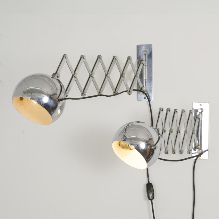 Bild 3 zu Objekt, Two 'Scissor' wall lights, 1968 (design), Doroth&eacute;e Becker,Ingo Maurer, Design M, Maurer, Ingo, M&uuml;nchen, 175B 245