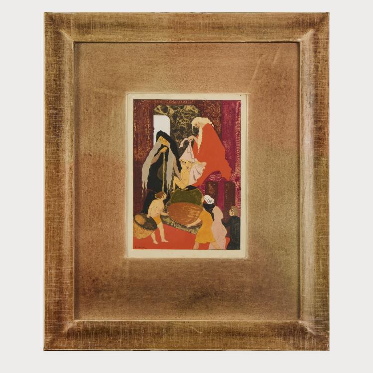 Bild 1 zu Objekt, 'Illustration for Plays of Aristophanes', um 1927, Jean de Bossch&egrave;re, 175D 693