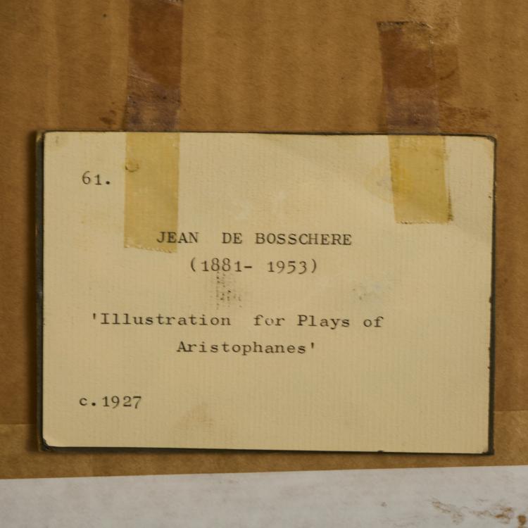 Bild 3 zu Objekt, 'Illustration for Plays of Aristophanes', um 1927, Jean de Bossch&egrave;re, 175D 693
