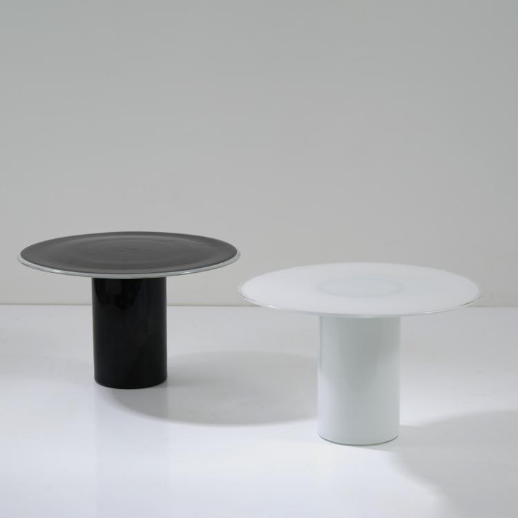 Hauptbild zu Objekt, Two side tables, c. 1986 (design), Luciano Vistosi (attributed), Vetreria Vistosi, Murano (zug./attr.), 175B 391