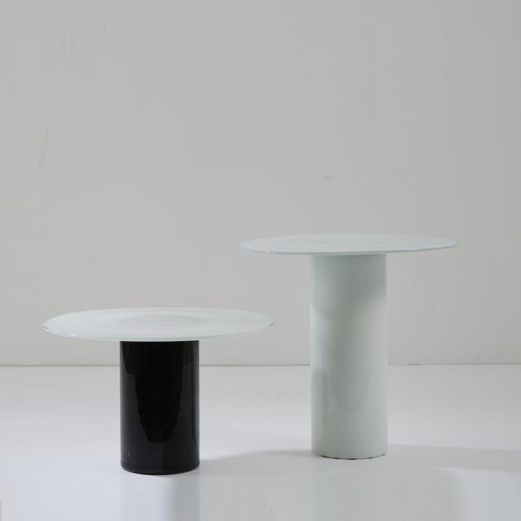 Hauptbild zu Objekt, Two side tables, c. 1986 (design), Luciano Vistosi (attributed), Vetreria Vistosi, Murano, 175B 390