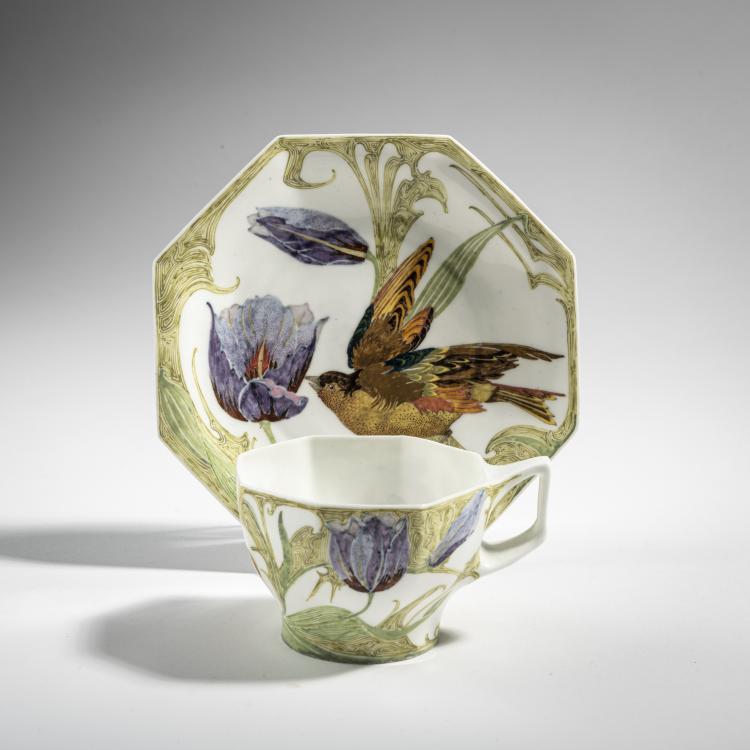 Bild 2 zu Objekt, Mokkatasse und Unterteller mit Vogel, 1908, Samuel Schellink, Rozenburg, Den Haag, 176C 770