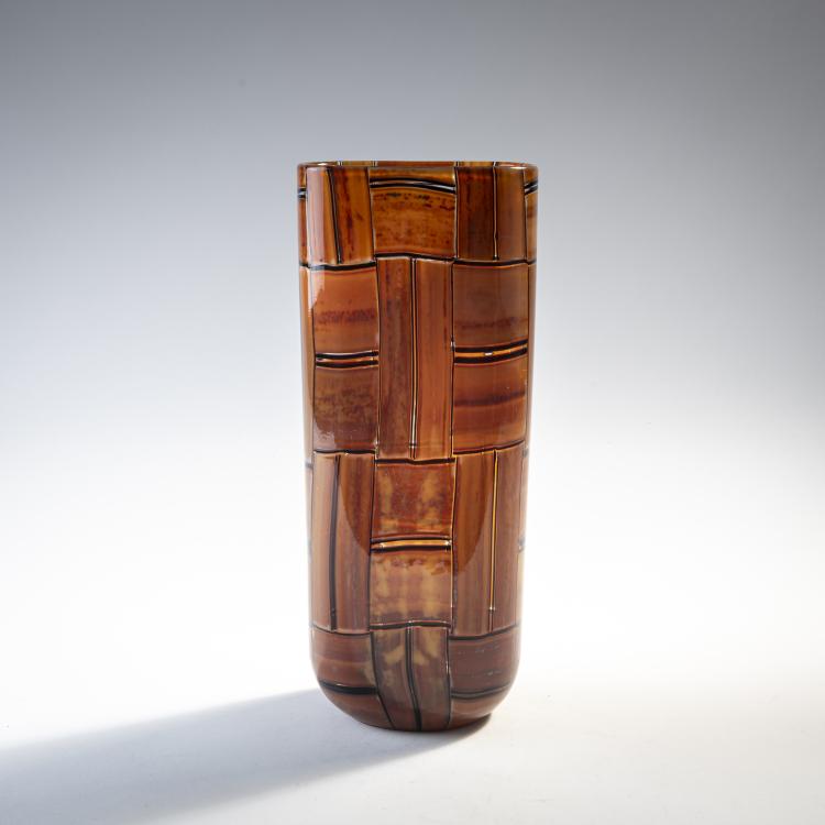 Bild 1 zu Objekt, Hohe Vase 'Tessere ambra', 1957, Ercole Barovier, Barovier & Toso, Murano, 175C 515