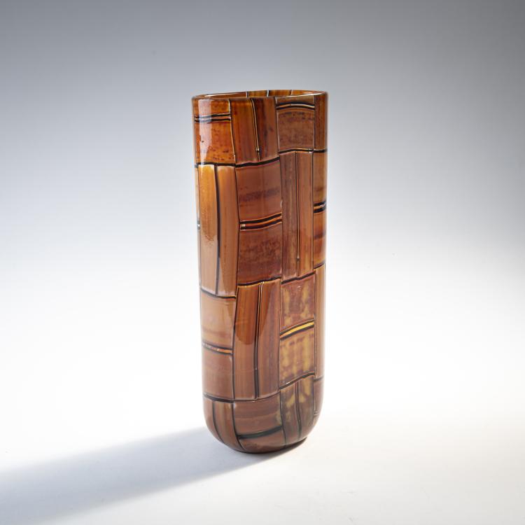 Bild 2 zu Objekt, Hohe Vase 'Tessere ambra', 1957, Ercole Barovier, Barovier & Toso, Murano, 175C 515