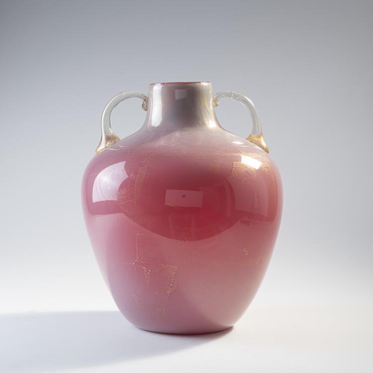 Hauptbild zu Objekt, Vase 'Incamiciato pesco oro', um 1937, Flavio Poli, Seguso Vetri D'arte, Murano, 175C 465